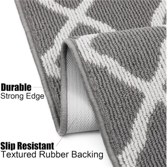 Long Door Mats Indoor 20"x59" Washable Front Door Mat Non Slip Water Absorbent - Picture 2 of 6